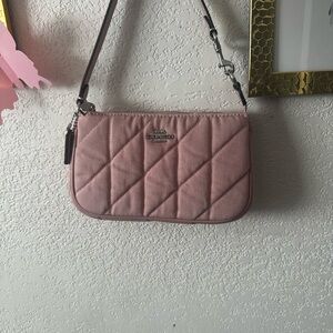 Coach Blush Quilted Clutch
